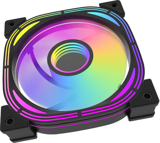 Darkflash Infinity Reverse Blade Case Fan 120mm 1600rpm 65cfm with ARGB Lighting