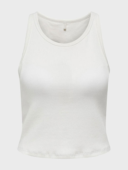 Velma Γυναικείο Αθλητικό Crop Top Αμάνικο Λευκό