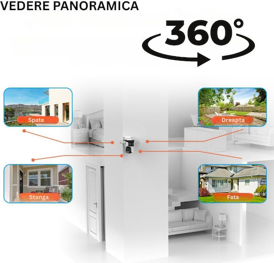 Taggo TAG621-WIFI-12MP Cameră de Supraveghere IP Wi-Fi cu Comunicare Bidirecțională