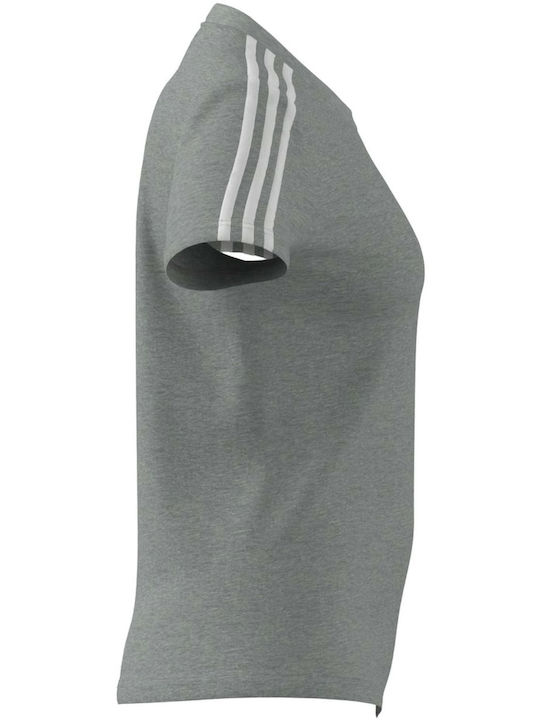 Essentials Slim 3-Stripes Damen T-Shirt Gray