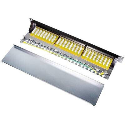 LogiLink Shielded Patch Panel for Rack 1U 19" with 24 cat6 Ports Black