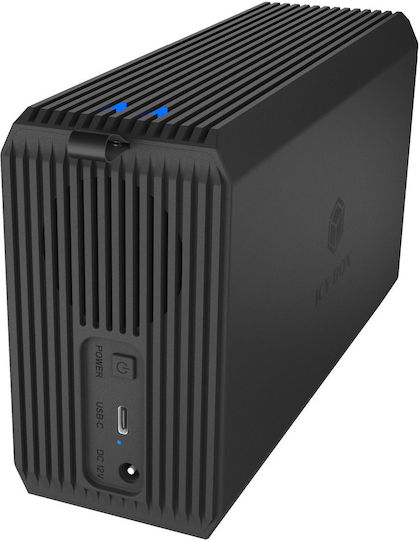 Icy Box Case For 2 Hard Drives SATA III With SATA Connectivity