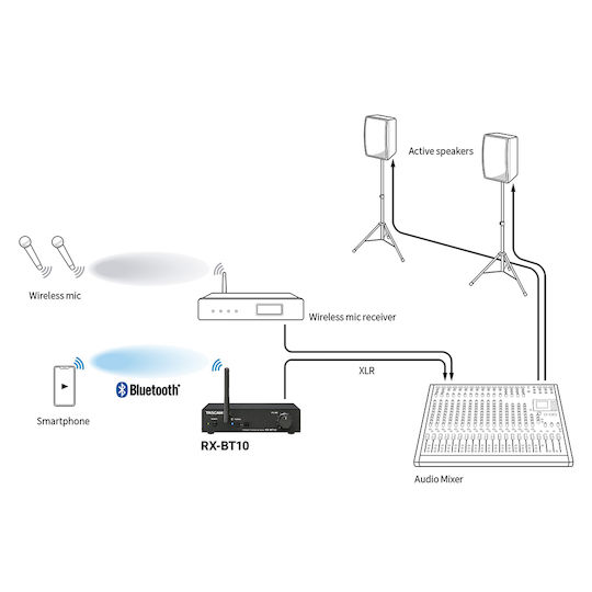 Tascam Rx-bt10 Επαγγελματικός Δέκτης Bluetooth