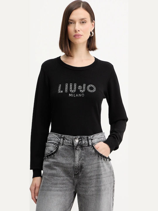 Maglia Chiusa Γυναικείο Μακρυμάνικο Πουλόβερ Μαύρη