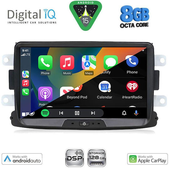 Digital IQ Ηχοσύστημα Αυτοκινήτου 2012 (Bluetooth/USB/WiFi/GPS/Apple-Carplay/Android-Auto) με Οθόνη Αφής 8"