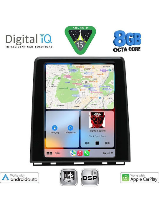 Digital IQ Auto-Audiosystem für Renault Clio / Erfassen 2019 (Bluetooth/USB/WiFi/GPS/Apple-Carplay/Android-Auto) mit Touchscreen 4.1"