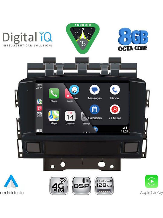 Digital IQ Car Audio System for Opel Astra 2010-2016 (Bluetooth/USB/WiFi/GPS/Apple-Carplay/Android-Auto) with Touch Screen 7"