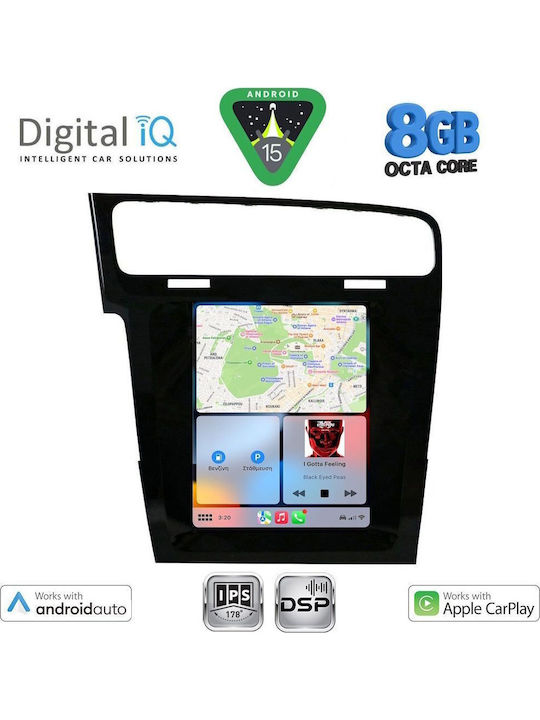 Digital IQ Auto-Audiosystem für Volkswagen Golf 2013-2021 (Bluetooth/USB/WiFi/GPS/Apple-Carplay/Android-Auto) mit Touchscreen 4.1"