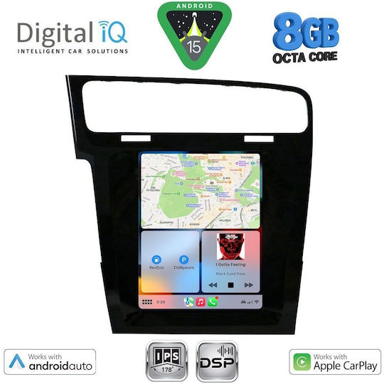 Digital IQ Ηχοσύστημα Αυτοκινήτου για Volkswagen Golf 2013-2021 (Bluetooth/USB/WiFi/GPS/Apple-Carplay/Android-Auto) με Οθόνη Αφής 4.1"