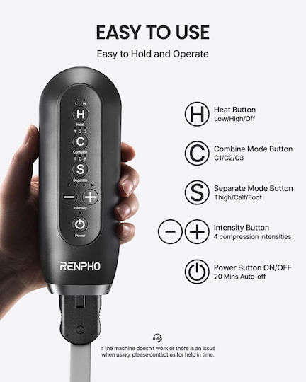Renpho Massage Device for the Legs with Heating Function