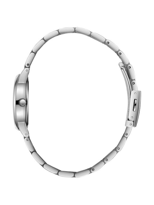 Lee Cooper Γυναικείο Ρολόι 24mm Μπαταρίας με Ασημί Μεταλλικό Μπρασελέ