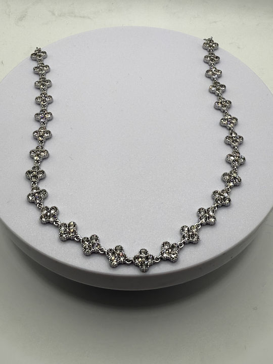 Elemar Set mit Halskette & Armband aus Stahl mit Steinen