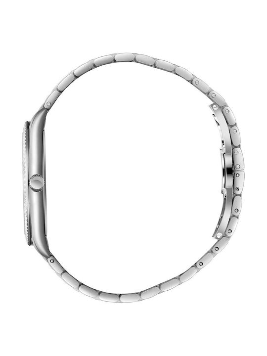 Beverly Hills Polo Club Herrenuhr Batterie mit Silber Metallarmband