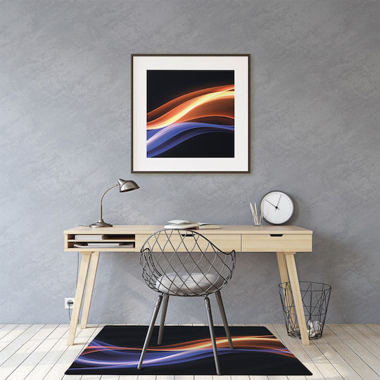 Tulup Bürostuhlunterlagen Design Schutz Bodenbelag Strahlen 140x100 cm