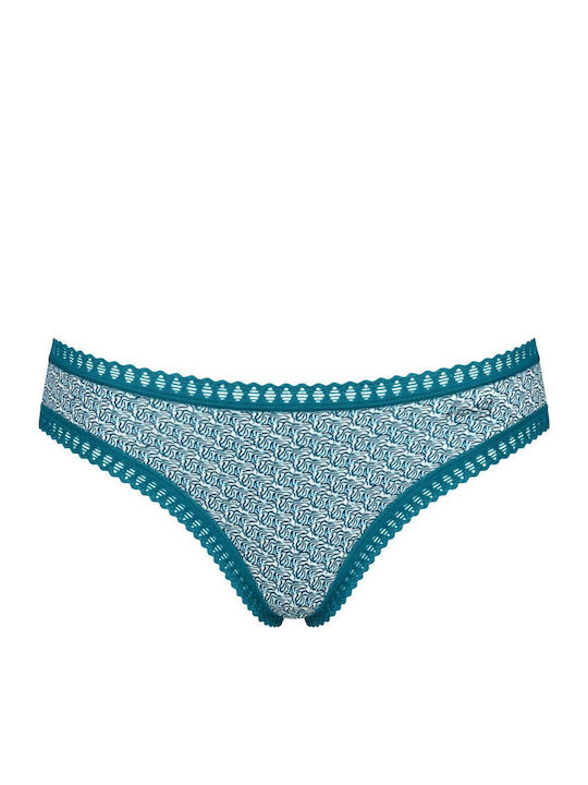 Mini Go Βαμβακερά Femei Slip 3Pack Petrol, Grey, Printed