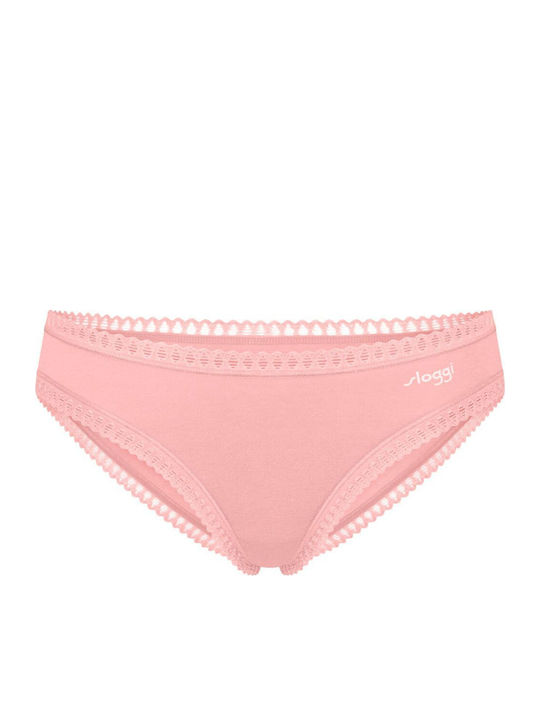 Mini Go Βαμβακερά Γυναικεία Slip 3Pack Σομόν, Κοραλί, Εμπριμέ