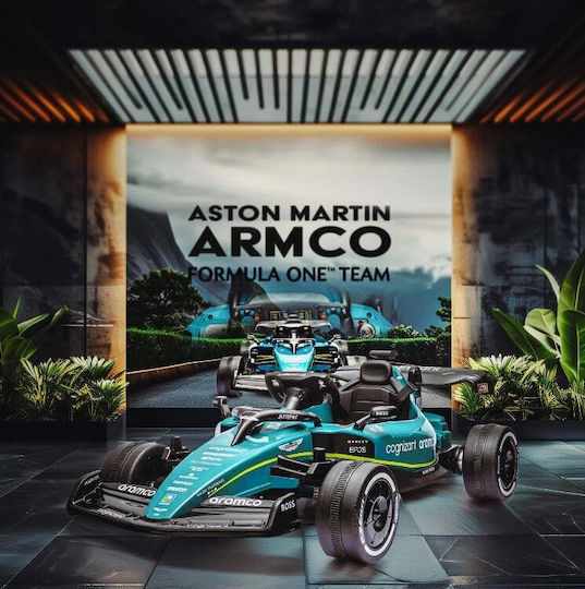 F1 Aston Martin Cu Un Loc Cu Telecomandă Licențiat 24 Volt Albastru Pentru 3+ Ani