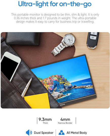 Arzopa Z1FC IPS HDR Φορητό Monitor 16.1" FHD 1920x1080 144Hz