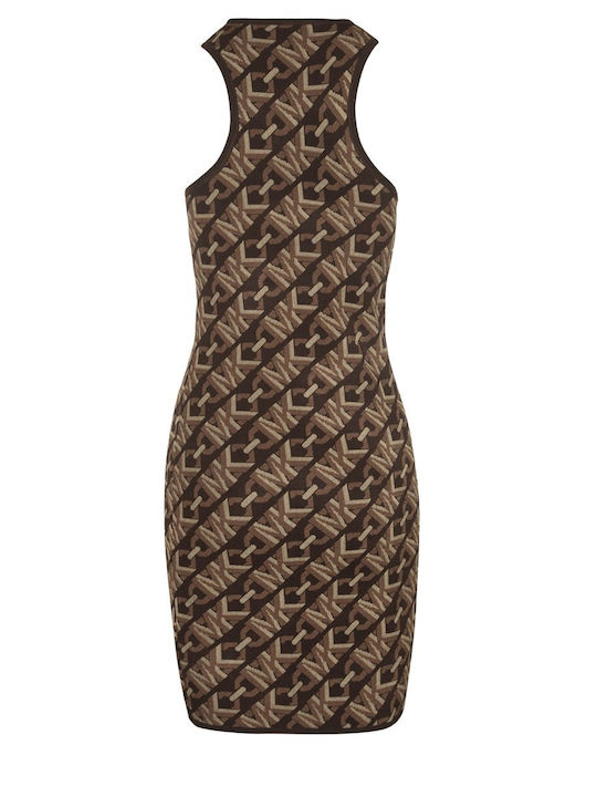 Empire Logo Summer Mini Knitted Jacquard Tank Dress