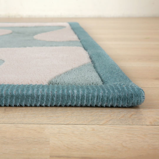 Hakuna Matte Χειροποίητο Παιδικό Χαλί Γαλάζιο 200x150cm Πάχους 25mm
