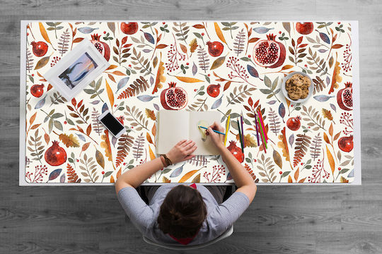Desk Pads Non-Slip Base Keyboard & Mouse Pomegranate 100x50 Cm