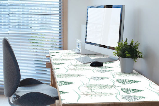 Vinyl Desk Pad Keyboard Mouse Winter Tree 90x45 Cm