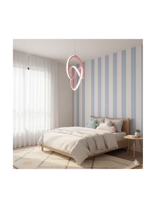 Trend Pink Led Ceiling Light Shark Modern Design Kids Rooms-25 × 25 × 80 Cm