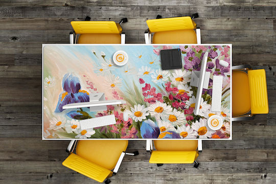 Vinyl Schreibtischunterlage Design Schutz Schreibtisch Festes Weideland 90x45 cm