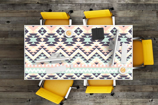 Vinyl Schreibtischunterlagen Tastatur Maus Ethnografisches Muster 90x45 cm