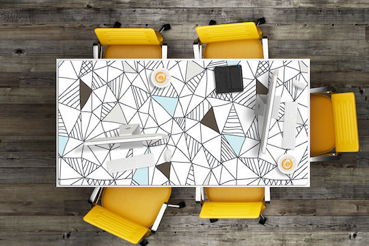 Schreibtischunterlagen Schutzmatte Tastatur Maus Geometrisches Design 90x45 cm