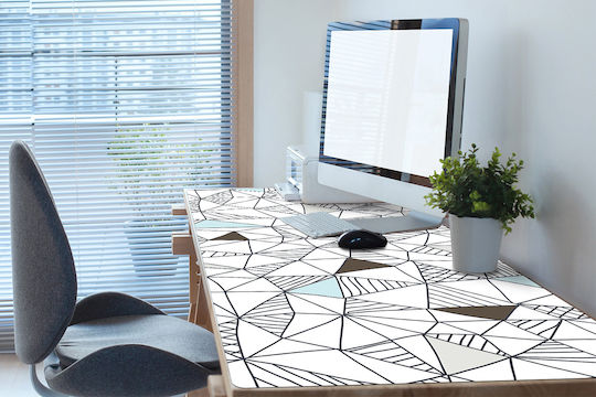 Schreibtischunterlagen Schutzmatte Tastatur Maus Geometrisches Design 90x45 cm