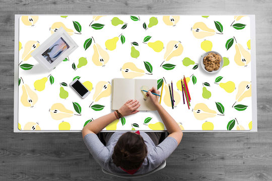 Tulup Schreibtischunterlage Gelbes Birnen Design 100x50 cm