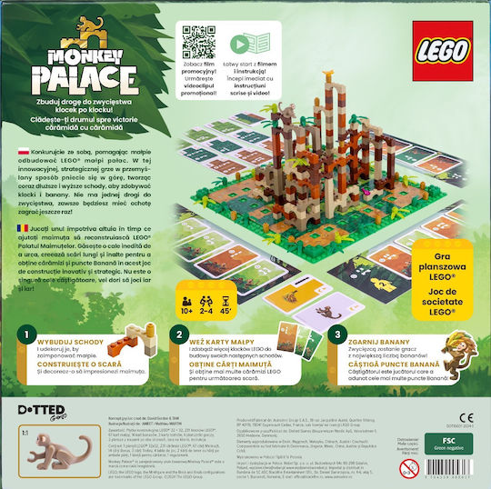 Board Game LEGO Monkey Palace for 2-4 Players 10+ Years Old (RO) Rebel