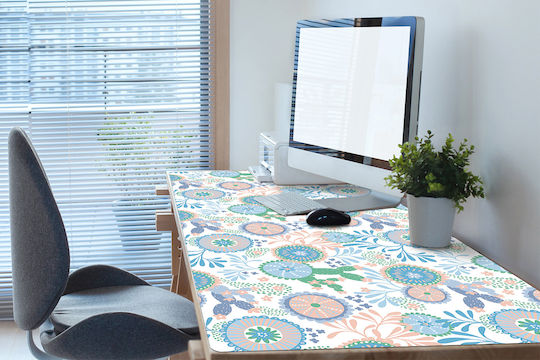 Schreibtischunterlagen Schutz für Tastatur Maus Blumen Vintage 90x45 cm
