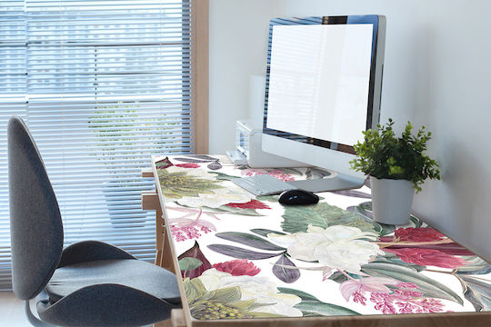 Desk Pads Keyboard Mouse Colorful Flowers 90x45 Cm