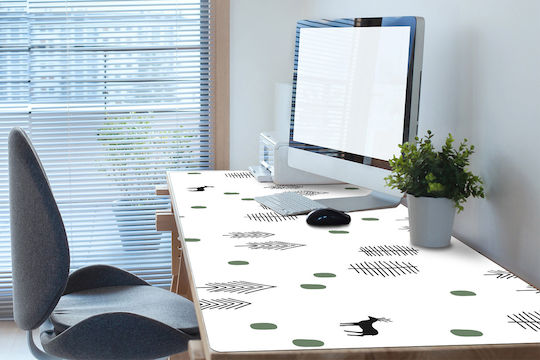Desk Protector Keyboard Mouse Deer In The Forest 90x45 Cm