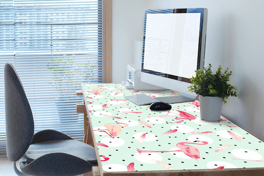 Decorative Desk Pad Flamingo Polka Dots 100x50 Cm