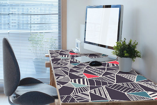 Tulup Schreibtischunterlagen Bequeme Nutzung Tastatur Maus Muster Linien 100x50 cm