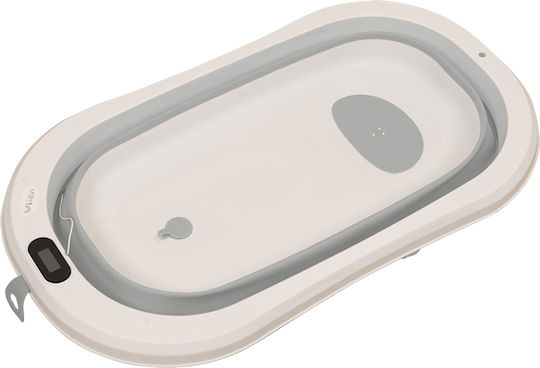 Kidizi Faltbare Babybadewanne mit Thermometer Gray