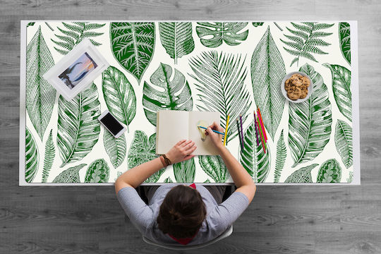 Schreibtischunterlage Schutz für Tastatur und Maus Palmblatt Phoenix 90x45 cm