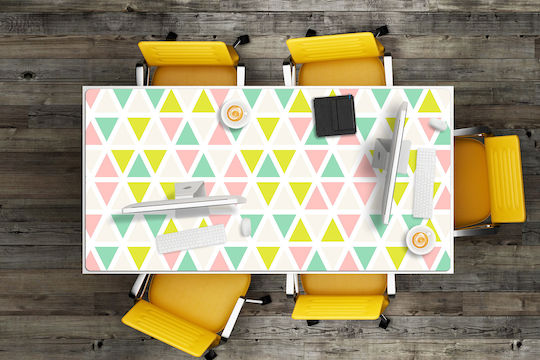 Surface Mat Keyboard Mouse Colored Triangles 100x50 Cm