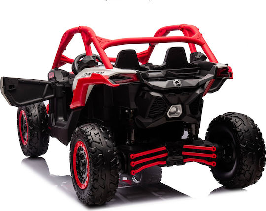 Can-am Maverick X3 Două Locuri cu Telecomandă Licențiat 24 Volt Roșu pentru 3+ Ani