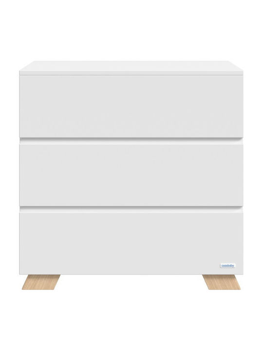 Oslo Baby Dresser with 3 Drawers White 94x50x91cm