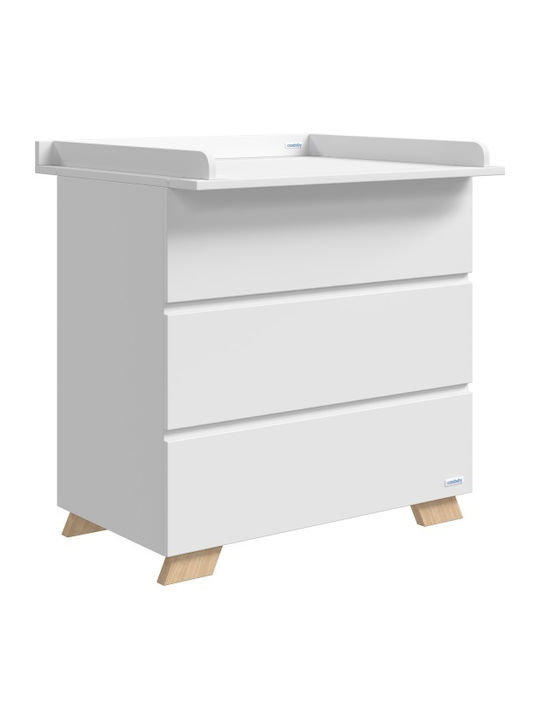 Oslo Baby Dresser with 3 Drawers White 94x50x91cm