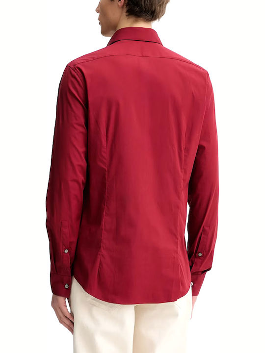 Calvin Klein Cotton Shirt Bordeaux