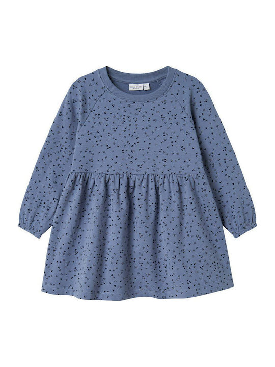 Children's Dress Long Sleeve Wild Wind Steel Blue