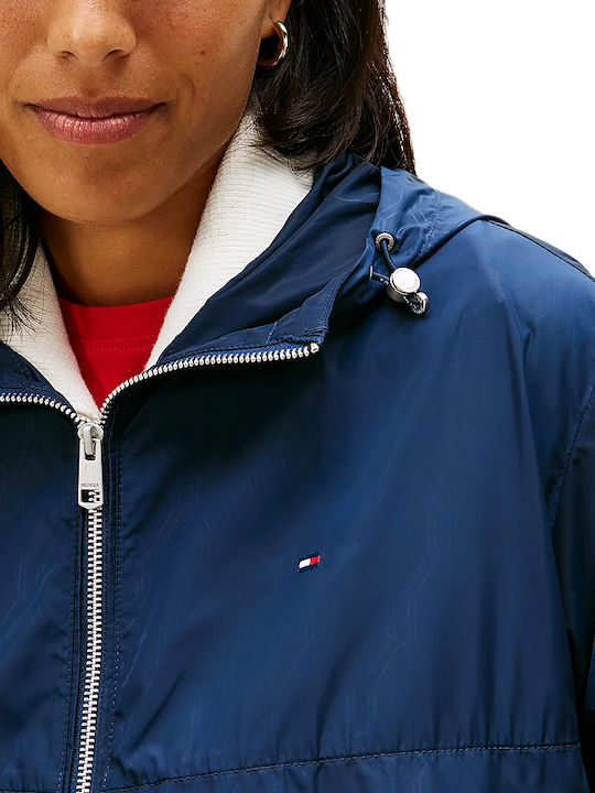 Long Women's Jacket for Spring - Autumn Blue