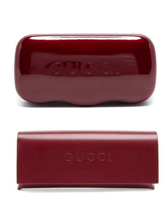 Gucci Unisex Sonnenbrille mit Silber Metall Gestell und Rot Linse GG1941S 003