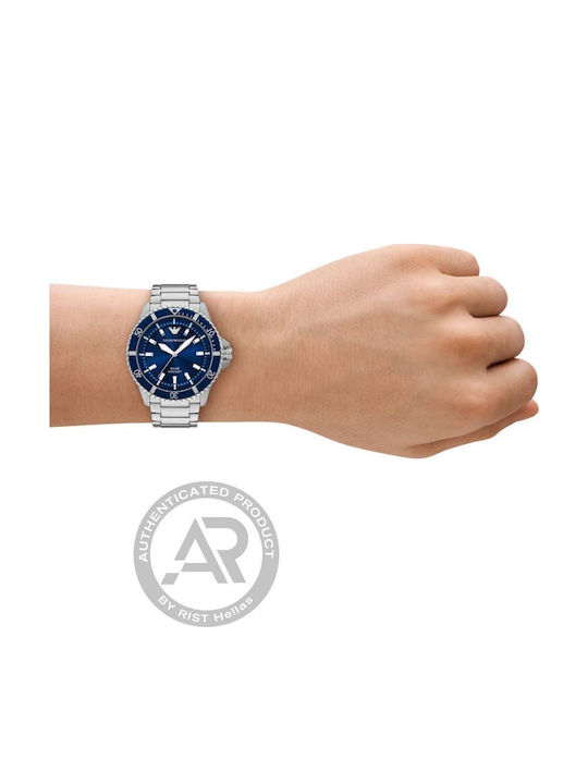 Emporio Armani Explorer Ρολόι Solar με Μεταλλικό Μπρασελέ Emporio Armani Explorer Ρολόι Solar με Μεταλλικό Μπρασελέ