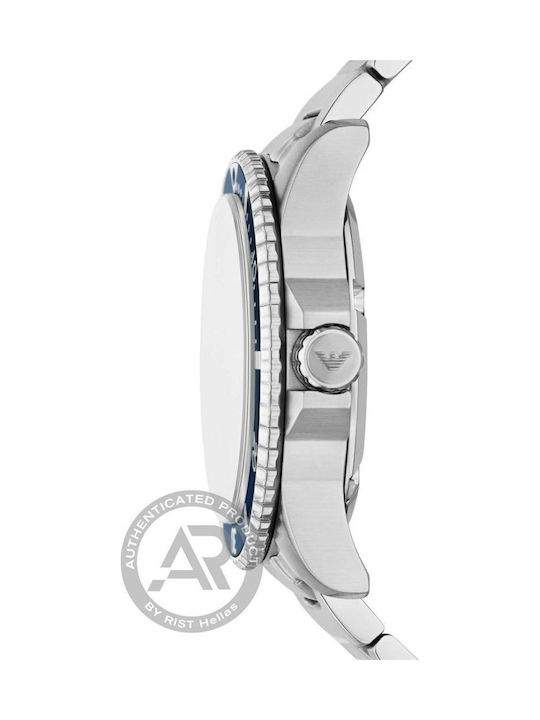 Emporio Armani Explorer Men's Watch Solar with Silver Metal Bracelet
